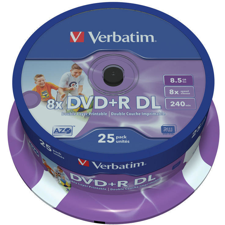 Verbatim  DVD+R 8x DBL LAYER PRINT.SP25