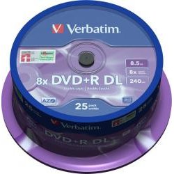Mediu optic DVD+R DL 8.5GB 8x 50 bucati argintiu mat
