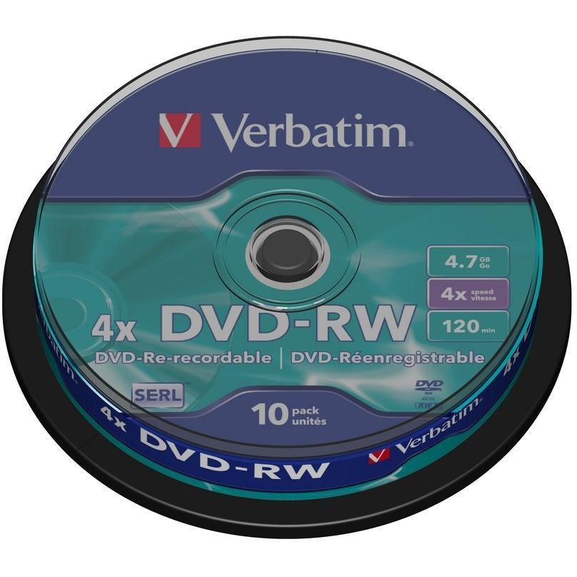 Mediu optic 43552 DVD-RW SERL 4X 4.7GB Suprafata Argintiu Mat