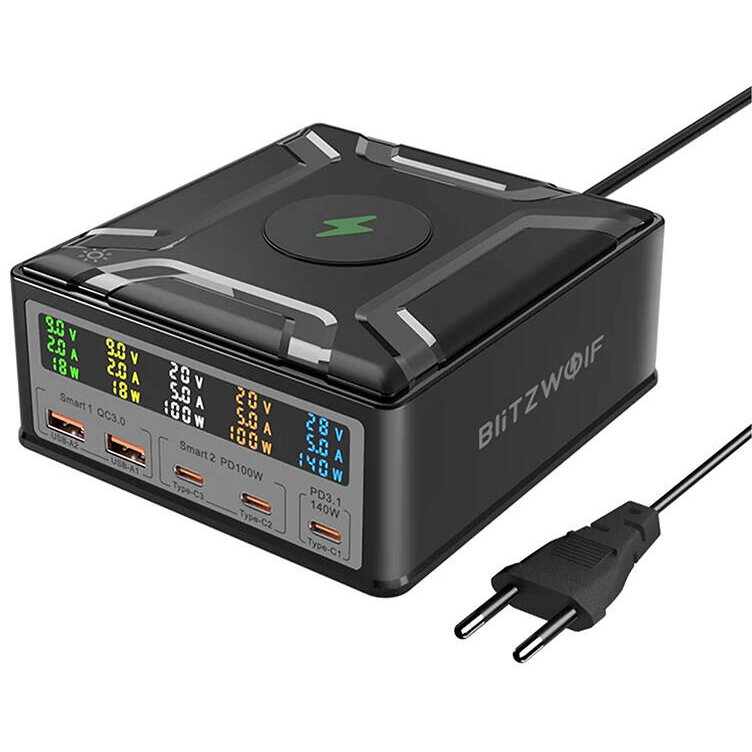 Wall charger Blitzwolf BW-S26 250W (black)