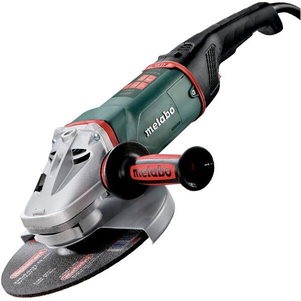 WE 26-230 MVT Quick - Polizor unghiular, 2600 W, 230 mm, pornire lina, piulita rapida, maner rotativ, protectie suprasarcina, maner antivibratii, aparatoare rapida